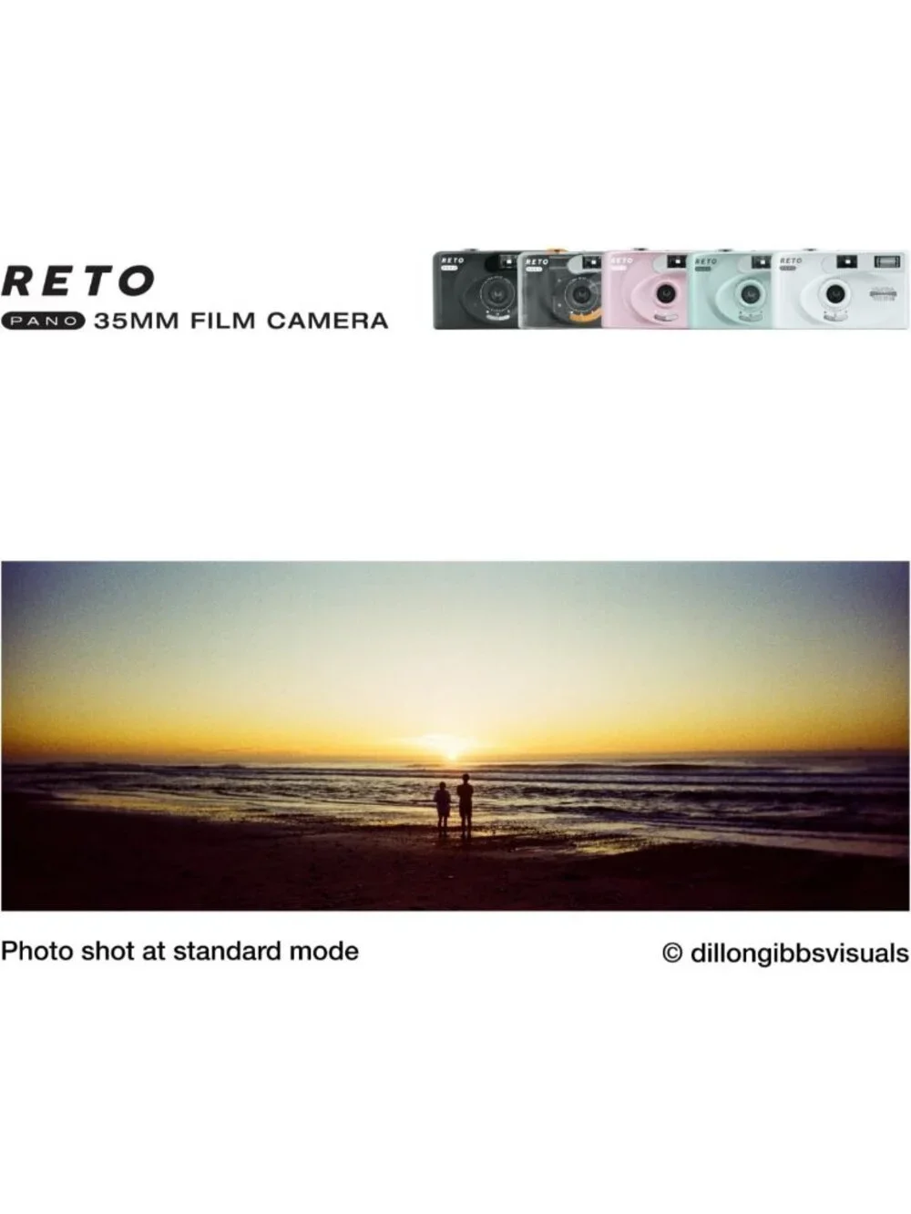 35mm Film Camera with 22mm Wide Lens, Panorama & Cinematic Modes - Metallic Mint